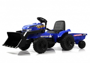 Детский электромобиль трактор-погрузчик RiverToys T333TT (синий) - фото