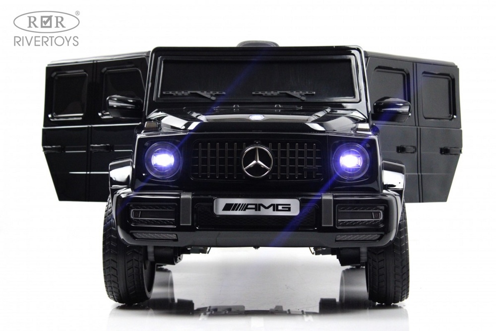 Детский электромобиль RiverToys Mercedes-AMG G63 4WD G333GG (черный) Полноприводный - фото2