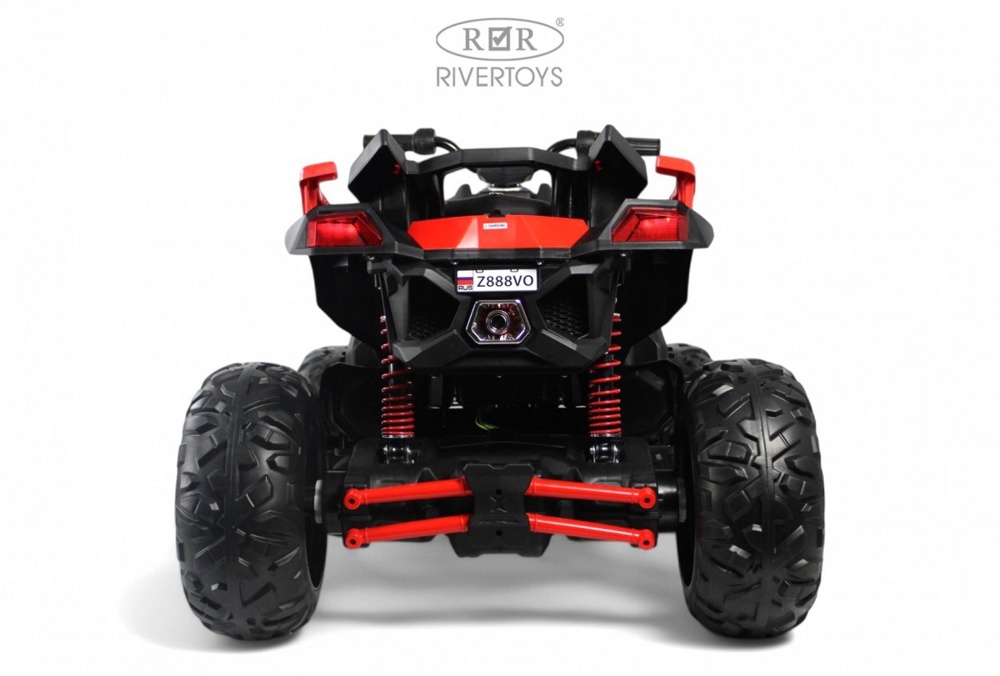 Детский электроквадроцикл RiverToys Z888VO 4WD (красный) Двухместный Полноприводный - фото6