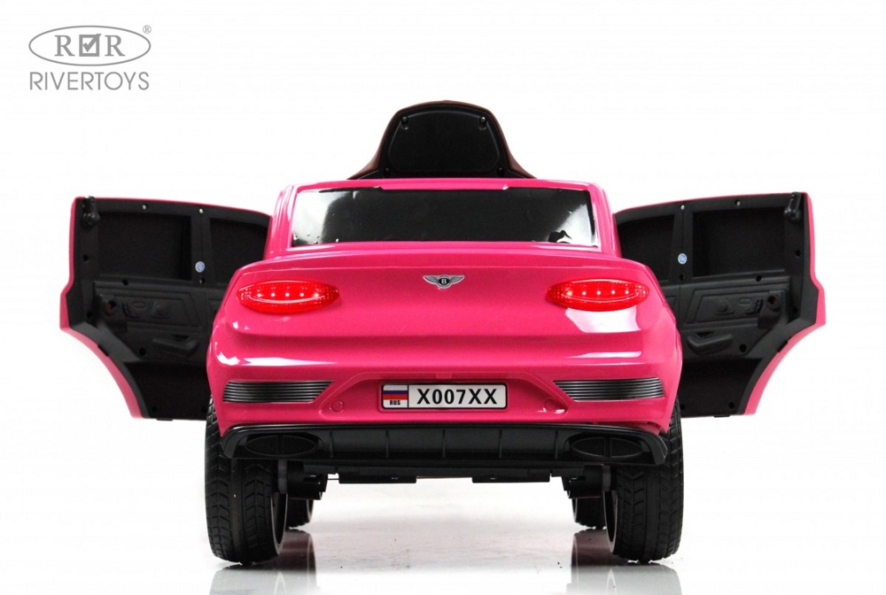 Детский электромобиль RiverToys X007XX (розовый глянец) Bentley - фото6