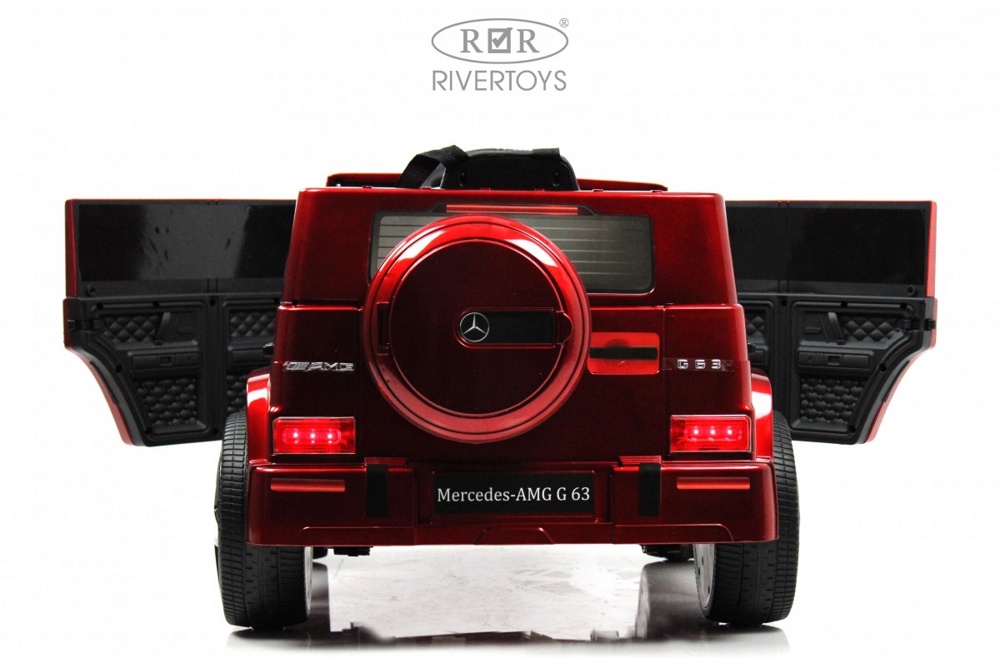 Детский электромобиль RiverToys Mercedes-Benz G63 O111OO (красный глянец) Лицензия - фото6