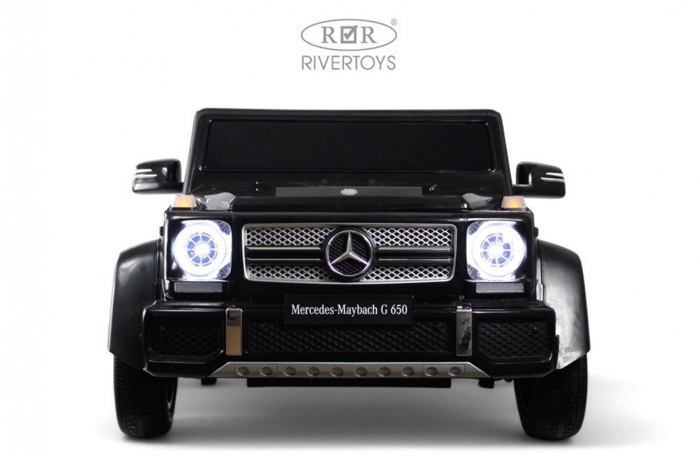 Детский электромобиль RiverToys Mercedes-Maybach G650 Landaulet M999MM (черный) Двухместный до 100кг - фото2