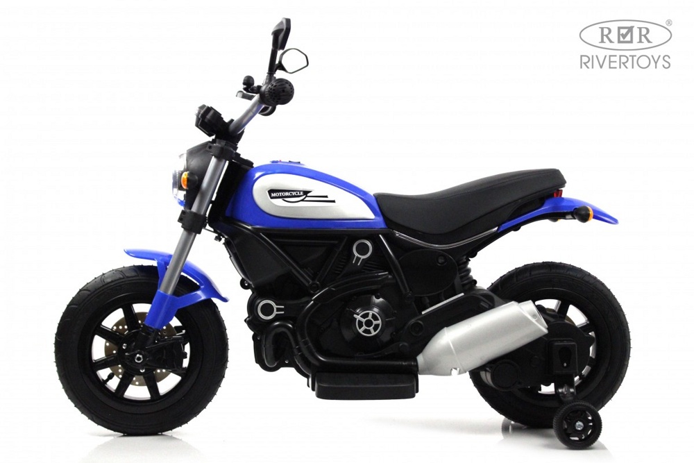 Детский электромотоцикл RiverToys Z111ZZ (синий) - фото6