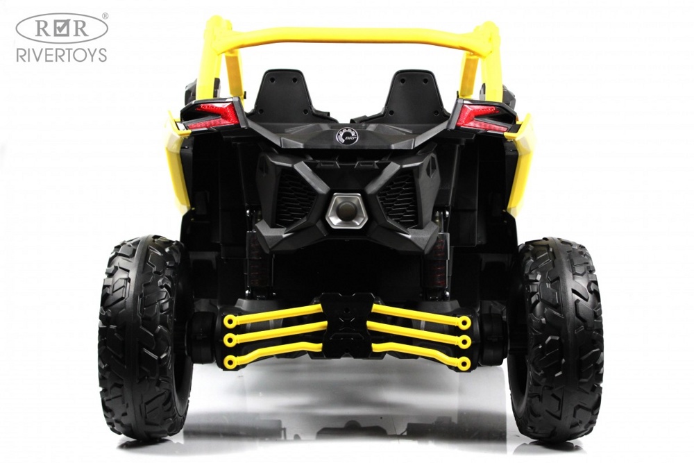 Детский электромобиль RiverToys BRP Can-Am Maverick Y111YY (желтый) - фото3