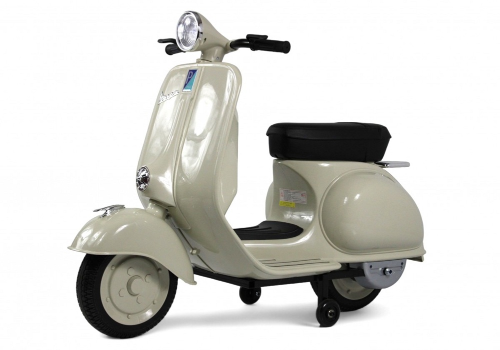 Детский электроскутер RiverToys VESPA M888MM (серый)