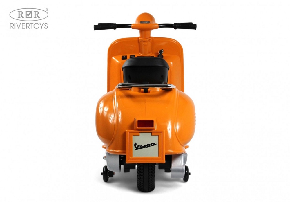 Детский электроскутер RiverToys VESPA M888MM (оранжевый) - фото6