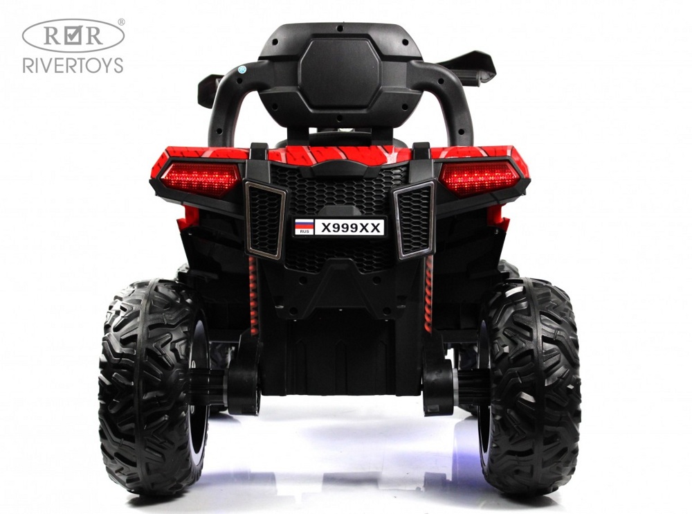 Детский электроквадроцикл RiverToys X999XX (красный спайдер) 4WD Полноприводный - фото6