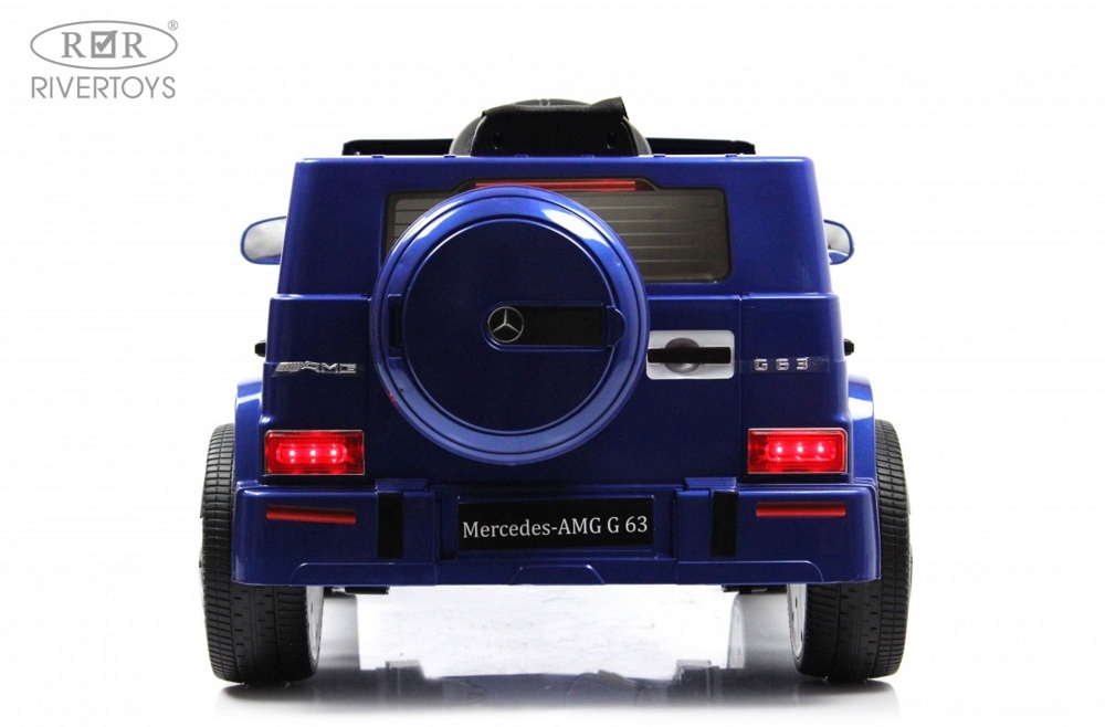 Детский электромобиль RiverToys Mercedes-Benz G63 O111OO (синий глянец) Лицензия - фото5