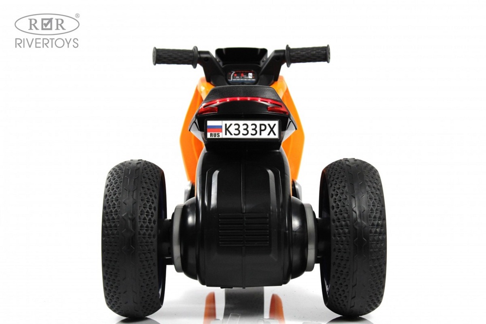 Детский электротрицикл RiverToys K333PX (оранжевый) - фото6