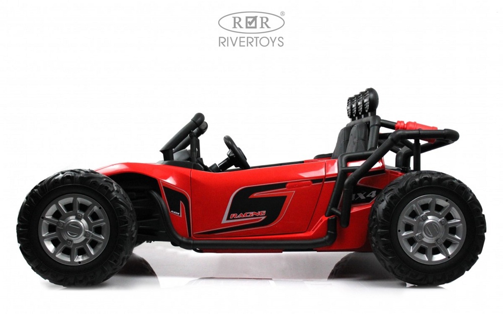 Детский электромобиль RiverToys JS3168 (красный) Двухместный - фото4