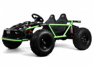 Детский электромобиль RiverToys A999AA (зеленый карбон) Buggy Двухместный Скорость: 20 км/ч, 48V, до 150 кг. - фото