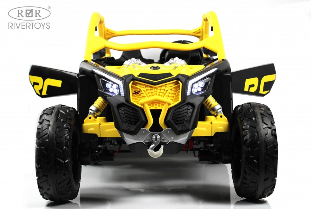 Детский электромобиль RiverToys BRP Can-Am Maverick Y111YY (желтый) - фото2