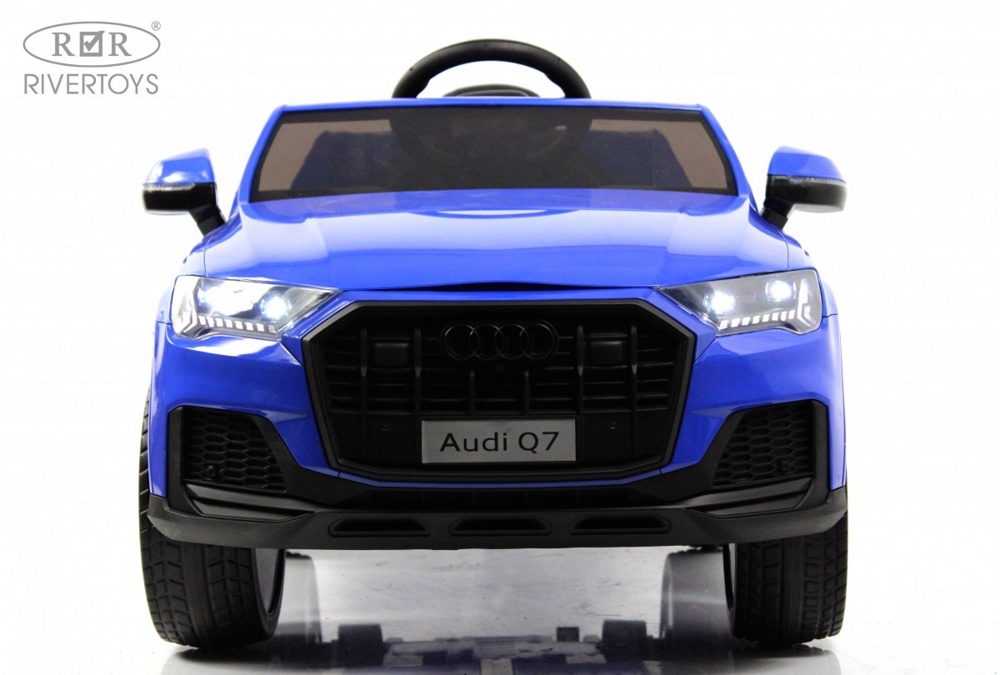 Детский электромобиль RiverToys Audi Q7 HL678 (синий глянец) - фото4