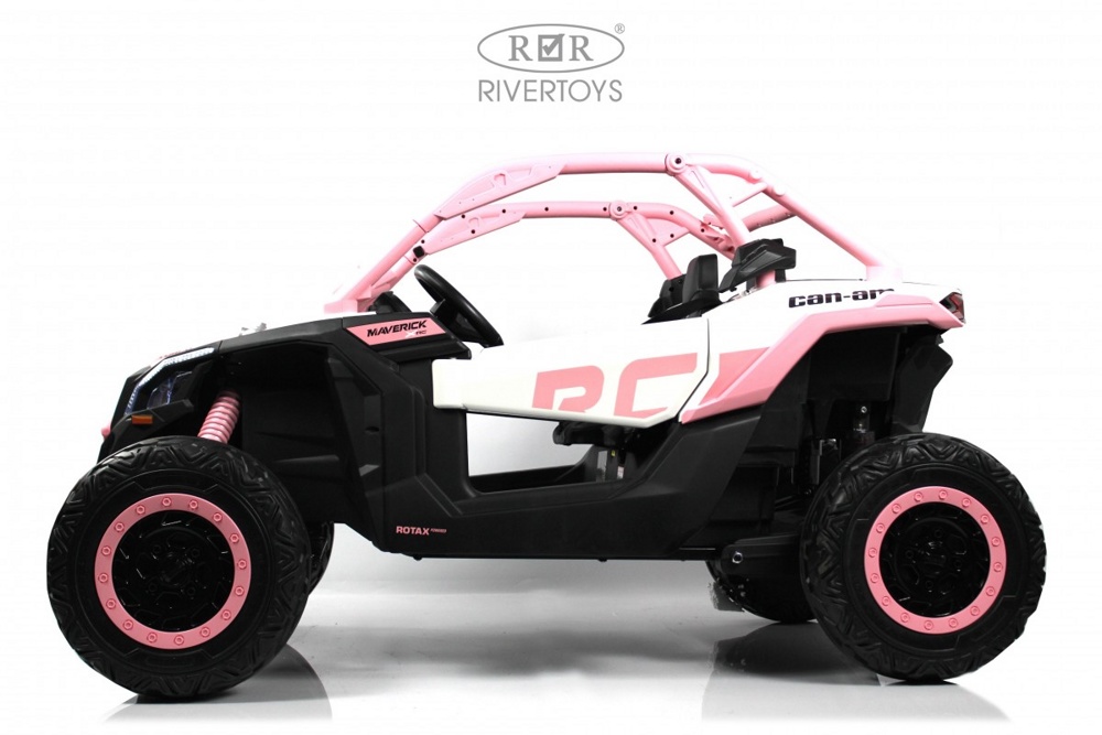 Детский электромобиль RiverToys BRP Can-Am Maverick Y111YY (светло-розовый) - фото6