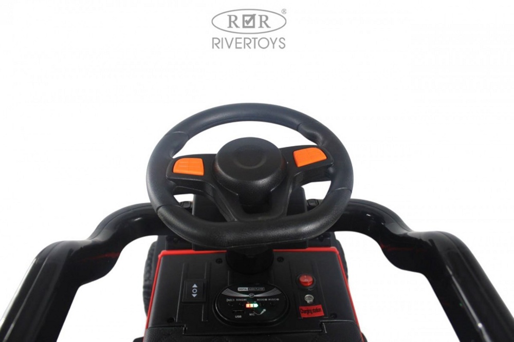 Детский электромобиль RiverToys G009GG (оранжевый) - фото3