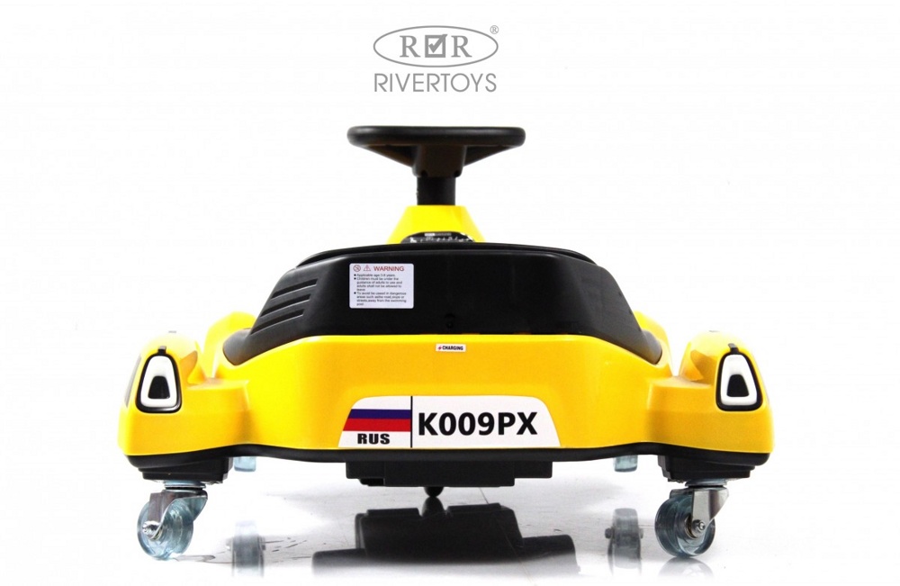 Детский электромобиль River Toys K009PX (жёлтый) дрифт-карт - фото6