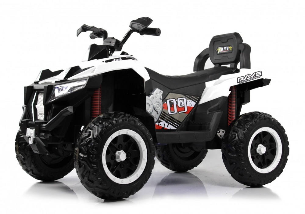 Детский электроквадроцикл RiverToys X999XX (белый) 4WD Полноприводный